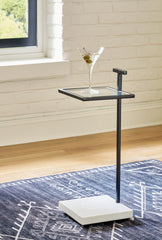 Coral Furniture - Ashley Furniture - Mannill Accent Table - Accent Table / Black/White - A4000630