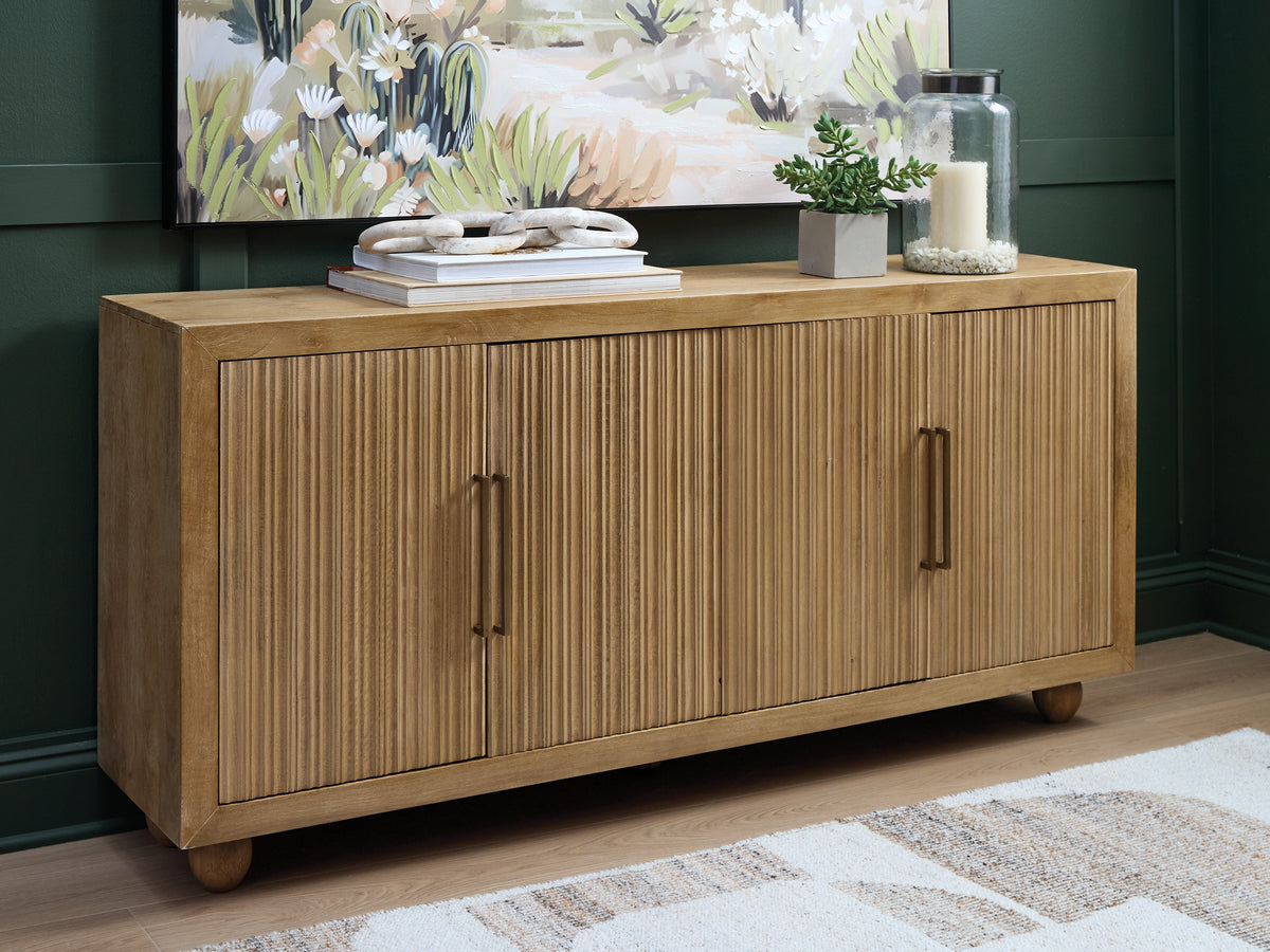 Coral Furniture - Ashley Furniture - Niam Accent Cabinet - Accent Cabinet / Light Antique Beige - A4000684