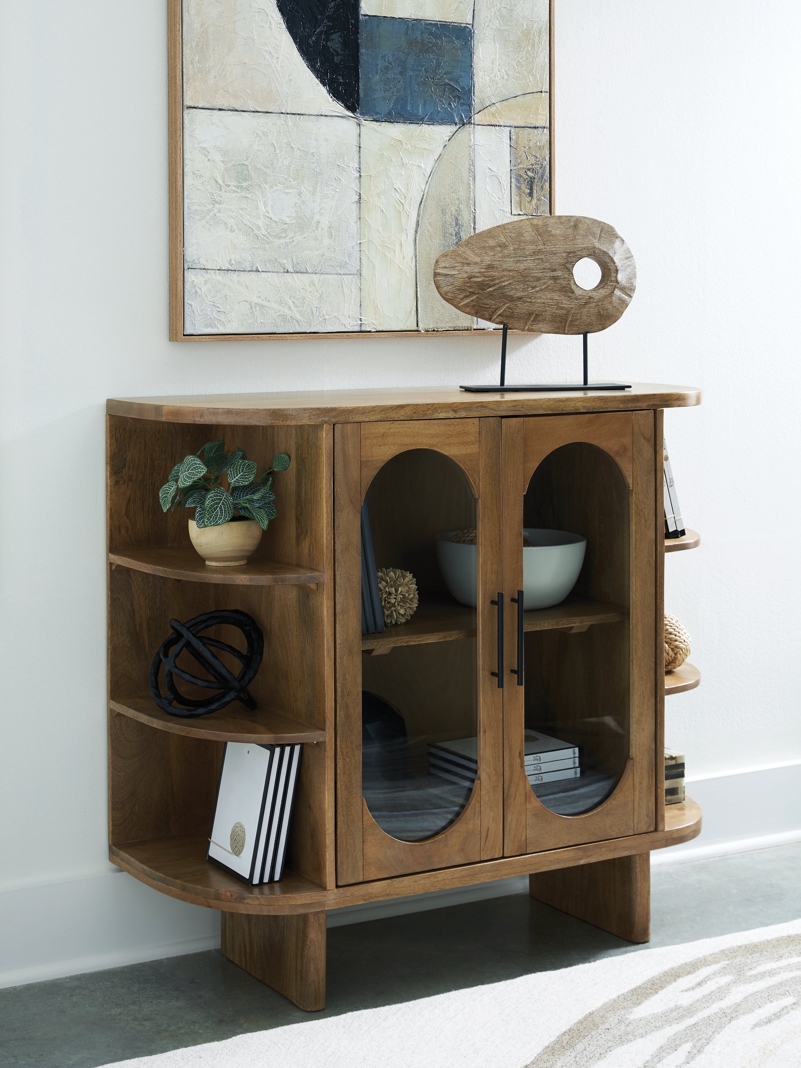 Coral Furniture - Ashley Furniture - Niall Accent Cabinet - Accent Cabinet / Light Brown - A4000707