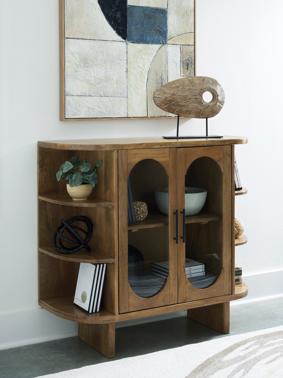 Coral Furniture - Ashley Furniture - Niall Accent Cabinet - Accent Cabinet / Light Brown - A4000707