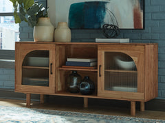 Coral Furniture - Ashley Furniture - Adway Accent Cabinet - Accent Cabinet / Natural Brown - A4000709