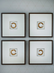 Coral Furniture - Ashley Furniture - Dallbourne Wall Decor - Wall Art Set (4/CN) / White/Gold Finish - A8000491