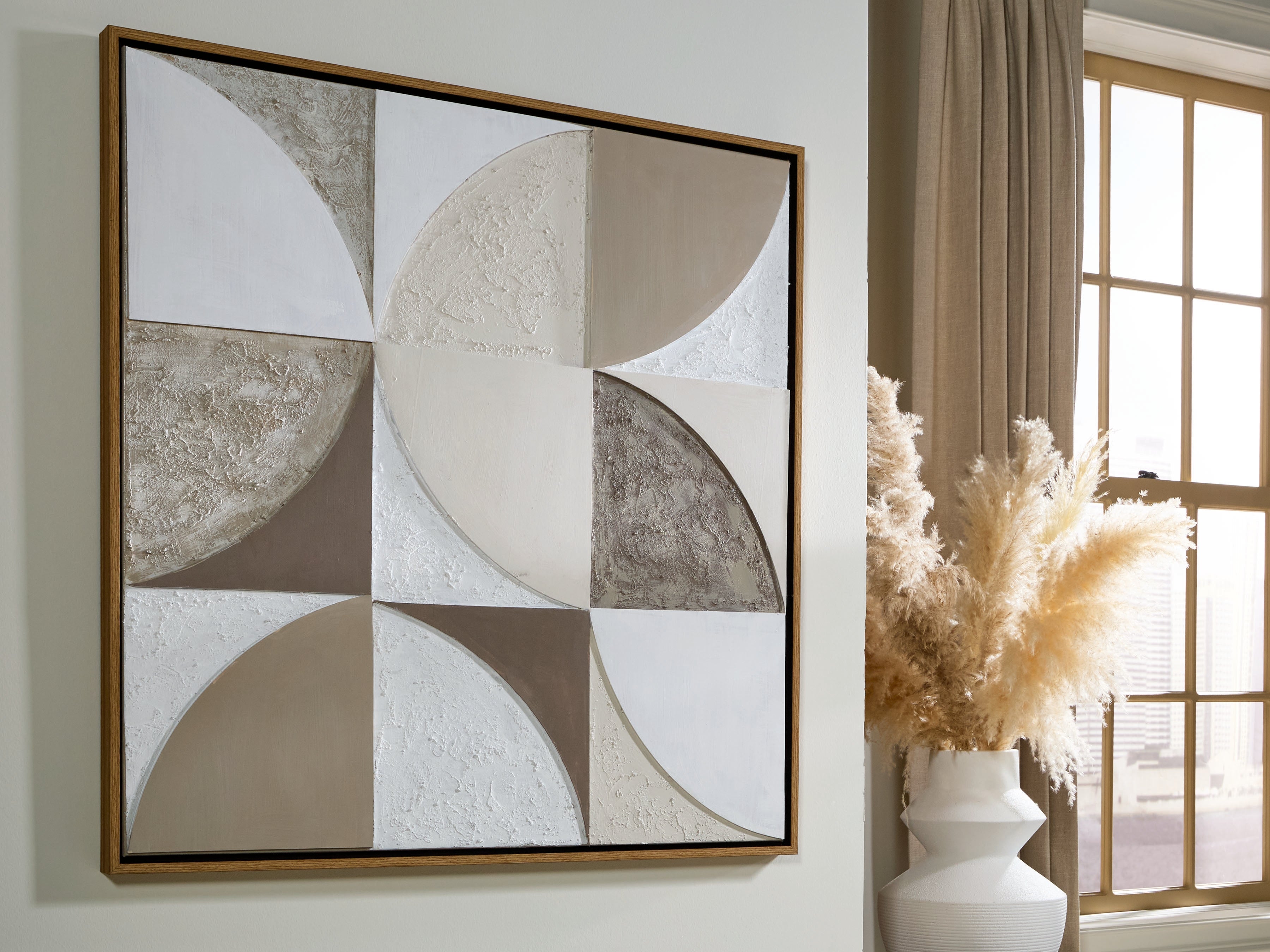 Coral Furniture - Ashley Furniture - Harelman Wall Decor - Wall Art / Tan/Taupe/White - A8000502