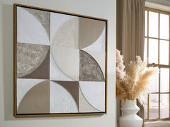 Coral Furniture - Ashley Furniture - Harelman Wall Decor - Wall Art / Tan/Taupe/White - A8000502