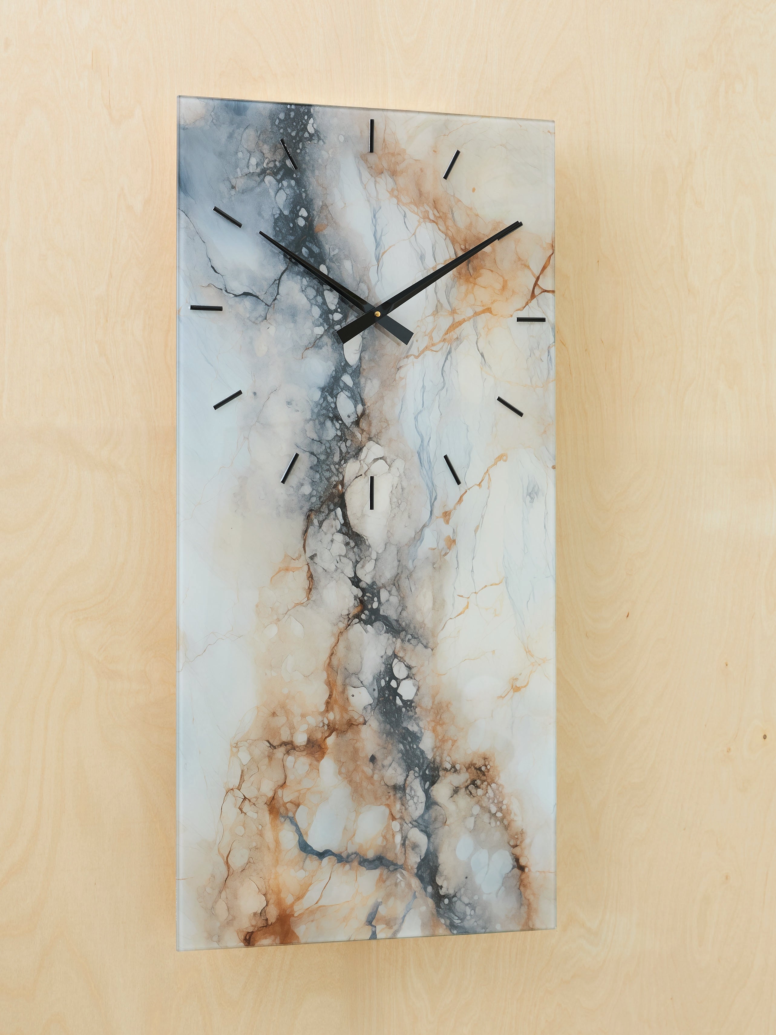 Coral Furniture - Ashley Furniture - Teague Wall Decor - Wall Clock / Brown/Gray/Ivory - A8010432