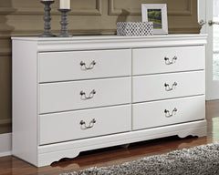 Coral Furniture - Ashley Furniture - Anarasia Bedroom - Dresser and Mirror / White - B129B3
