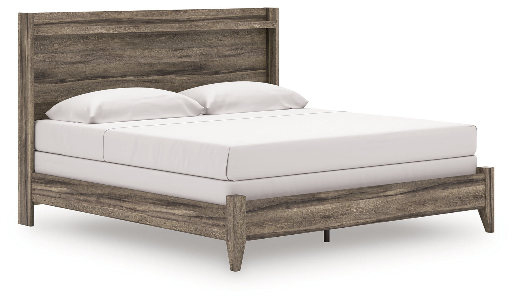 Coral Furniture - Ashley Furniture - Elbrim Bedroom - King Panel Bed / Brown - PCB2005B6