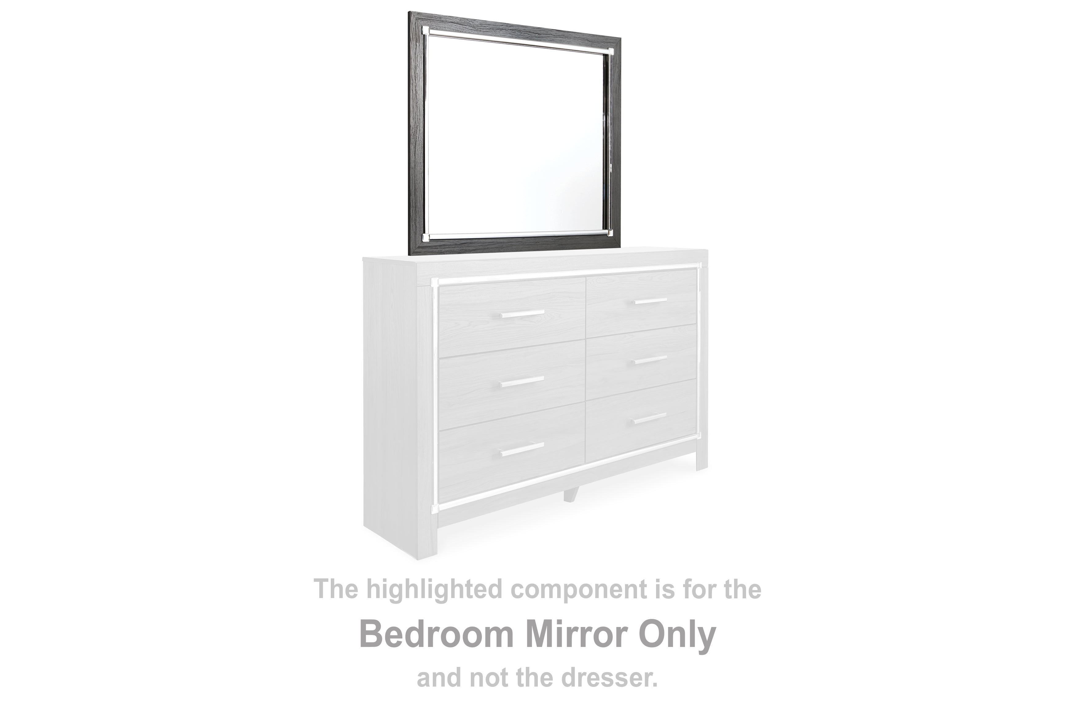 Coral Furniture - Ashley Furniture - Lodanna Bedroom - Bedroom Mirror / Gray - B214-36