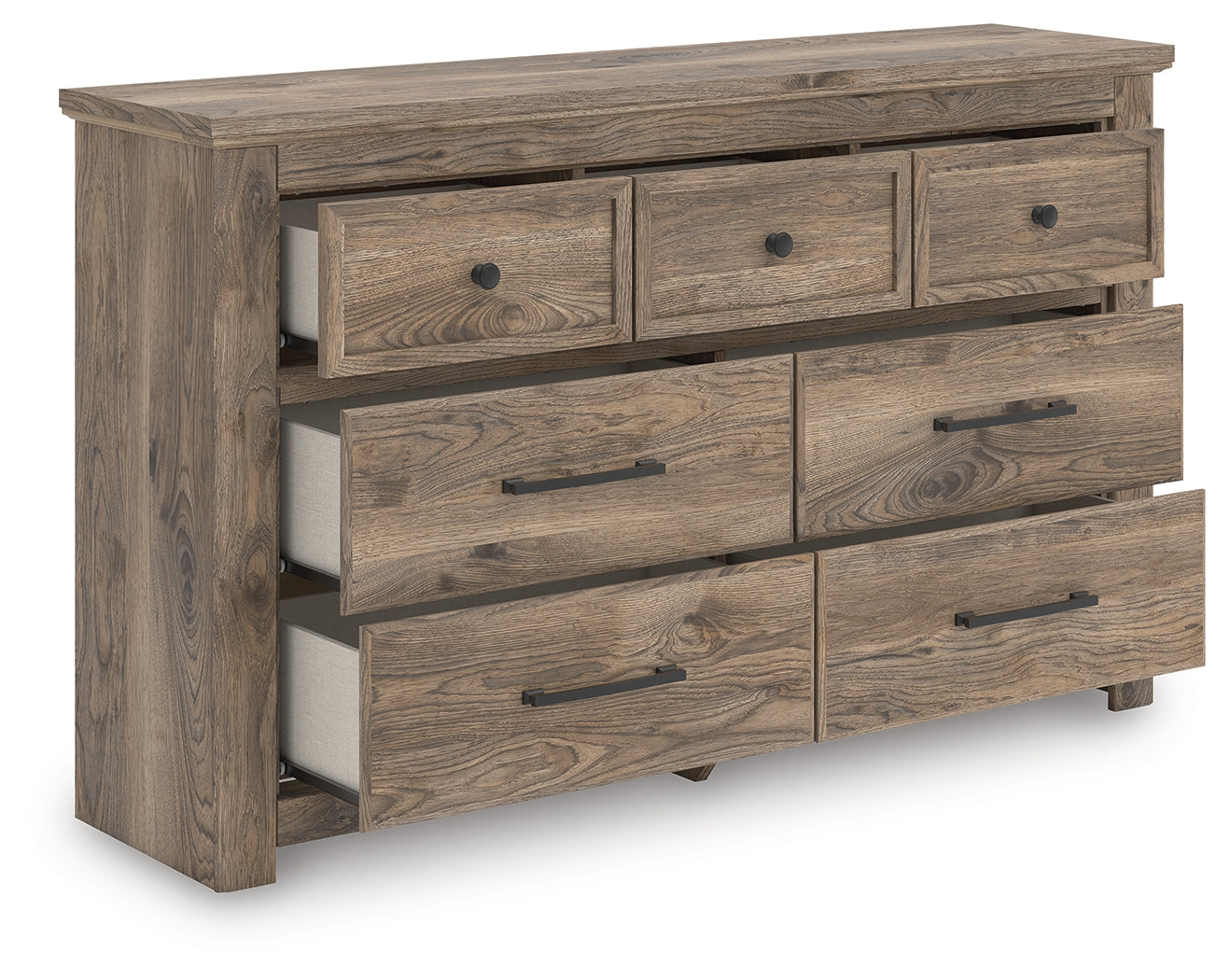 Coral Furniture - Ashley Furniture - Rusticott Bedroom - Seven Drawer Dresser / Brown - PCB2260-31