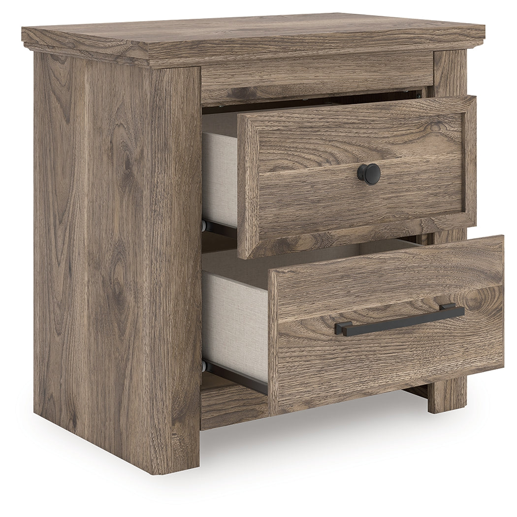Coral Furniture - Ashley Furniture - Rusticott Bedroom - Two Drawer Night Stand / Brown - PCB2260-92