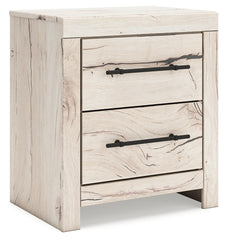 Coral Furniture - Ashley Furniture - Lawroy Bedroom - Full Panel Bed with Storage / Light Natural - B2310B43