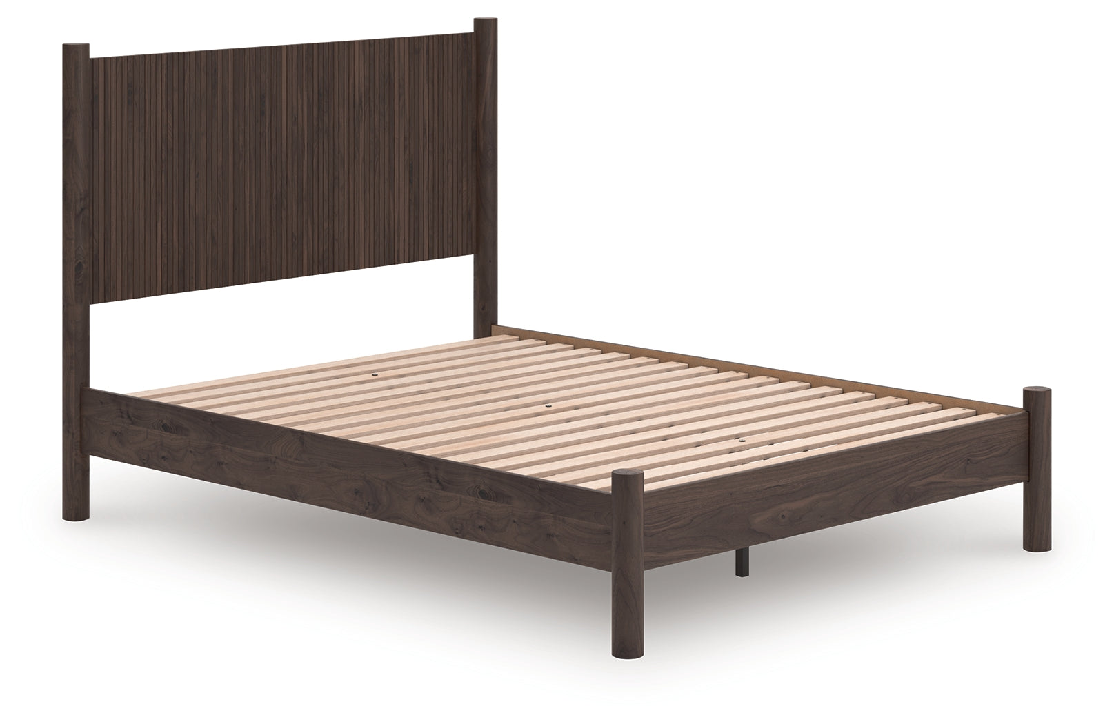 Coral Furniture - Ashley Furniture - Pamytta Bedroom - Queen Panel Platform Bed / Brown - PCB2614B6