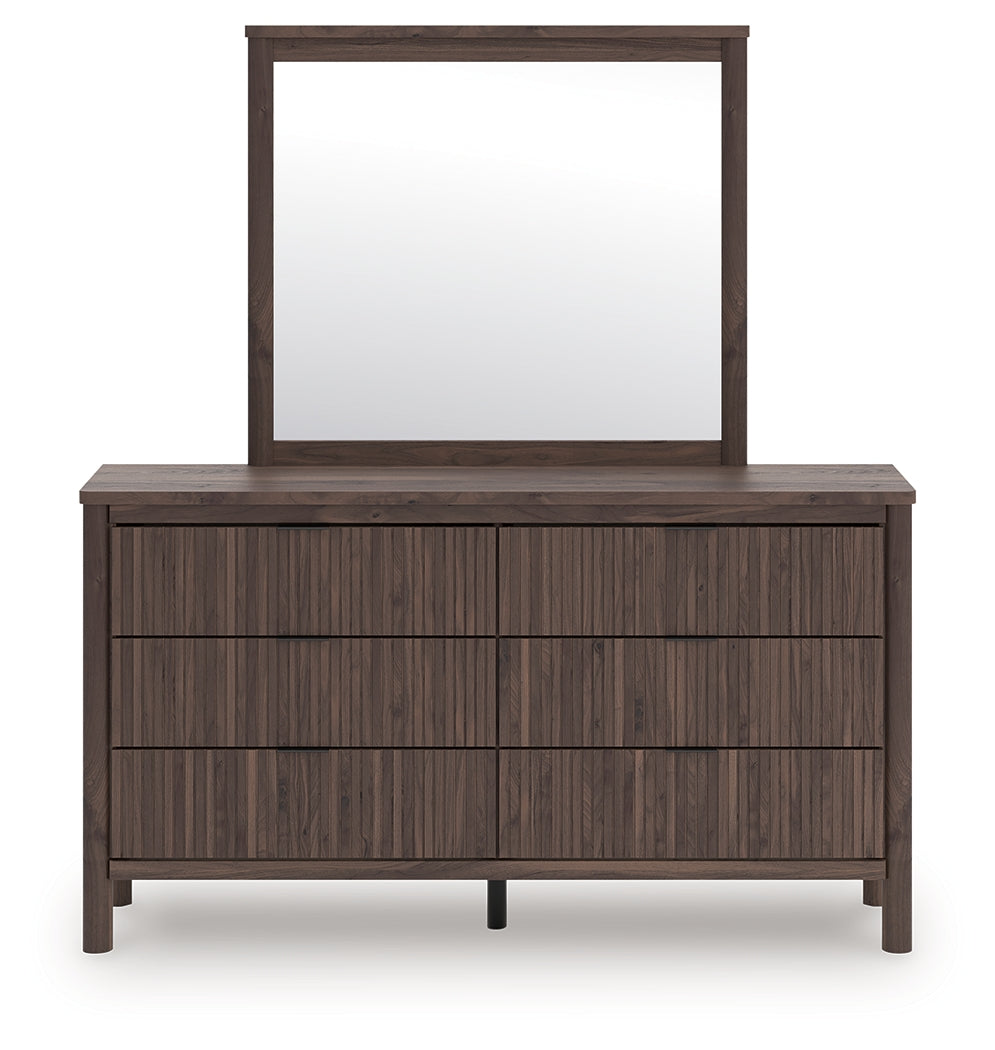 Coral Furniture - Ashley Furniture - Pamytta Bedroom - Dresser and Mirror / Brown - PCB2614B1