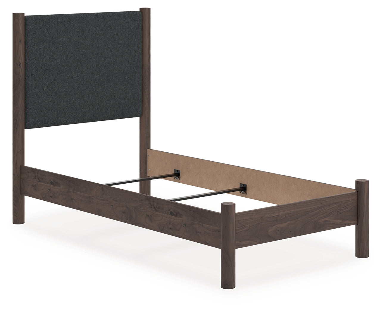 Coral Furniture - Ashley Furniture - Pamytta Bedroom - Twin Upholstered Panel Bed / Brown - PCB2614B20