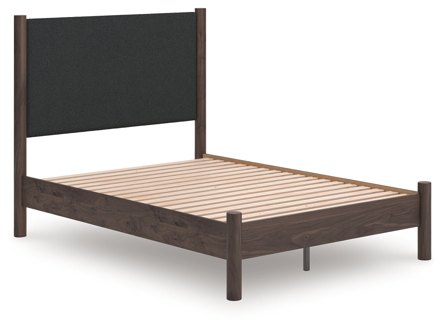 Coral Furniture - Ashley Furniture - Pamytta Bedroom - Full Upholstered Panel Platform Bed / Brown - PCB2614B10