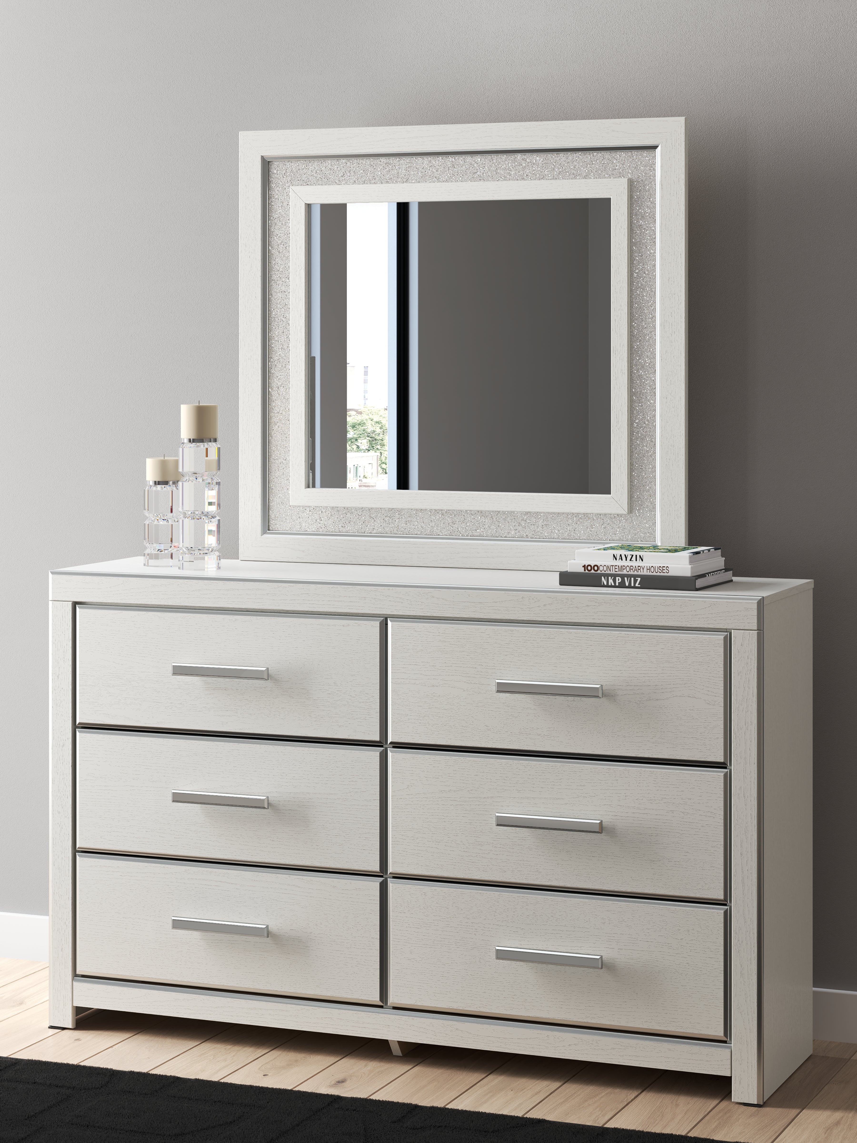 Coral Furniture - Ashley Furniture - Zuraleus Bedroom - Dresser and Mirror / White - PCB3381B1