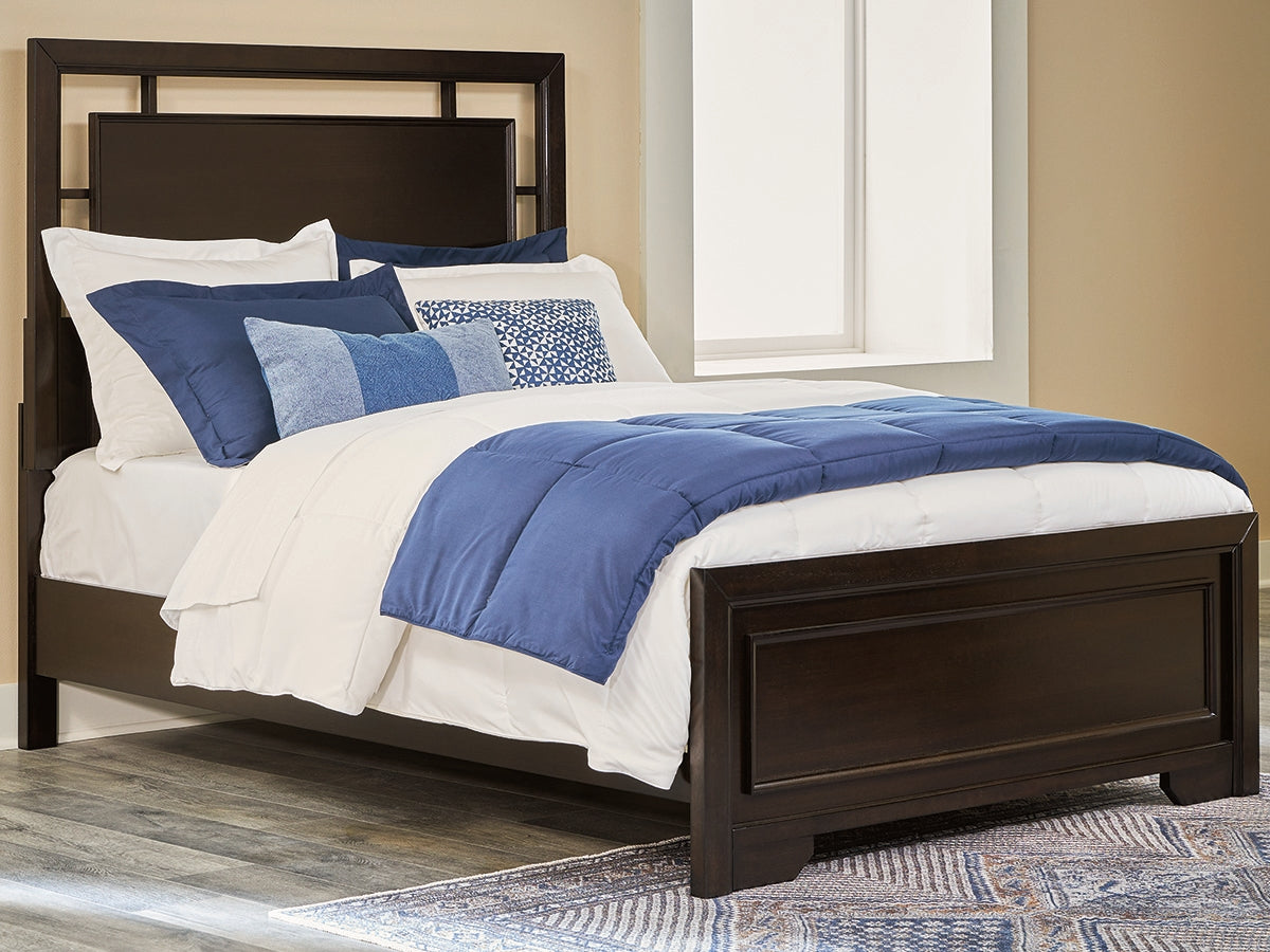 Coral Furniture - Ashley Furniture - Covetown Bedroom - Full Panel Bed / Dark Brown - B441B4
