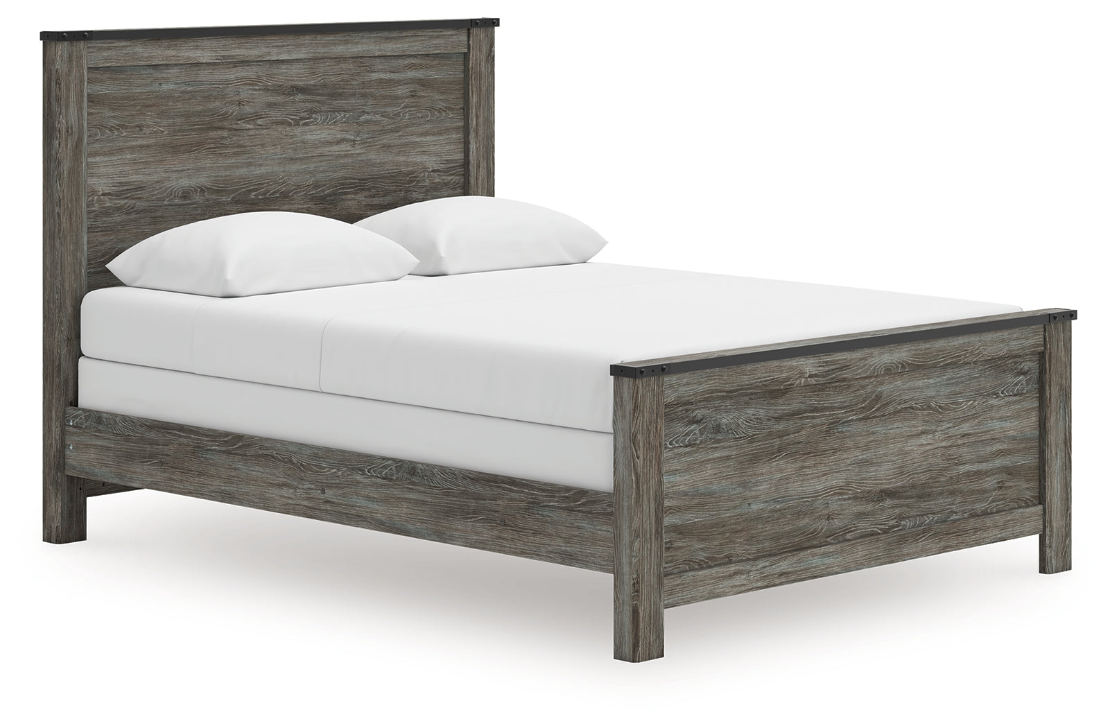 Coral Furniture - Ashley Furniture - Frandern Bedroom - Queen Panel Bed / Black/Gray - B4480B21