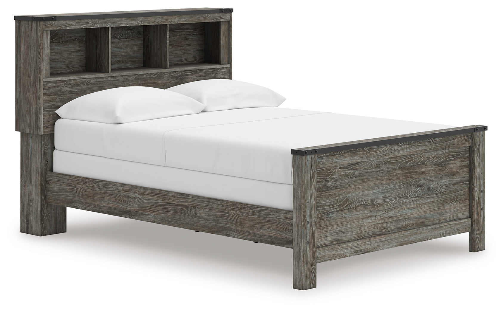 Coral Furniture - Ashley Furniture - Frandern Bedroom - Full Bookcase Panel Bed / Gray - B4480B3