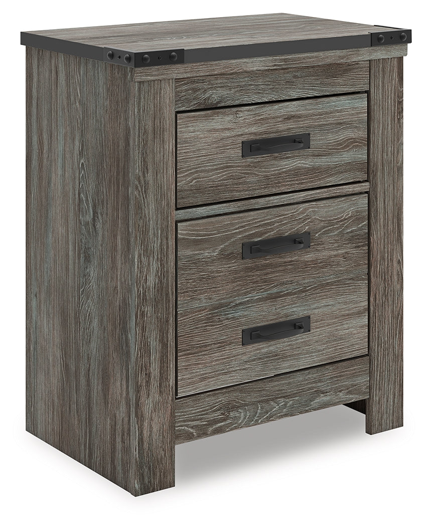 Coral Furniture - Ashley Furniture - Frandern Bedroom - Two Drawer Night Stand / Gray - B4480-92