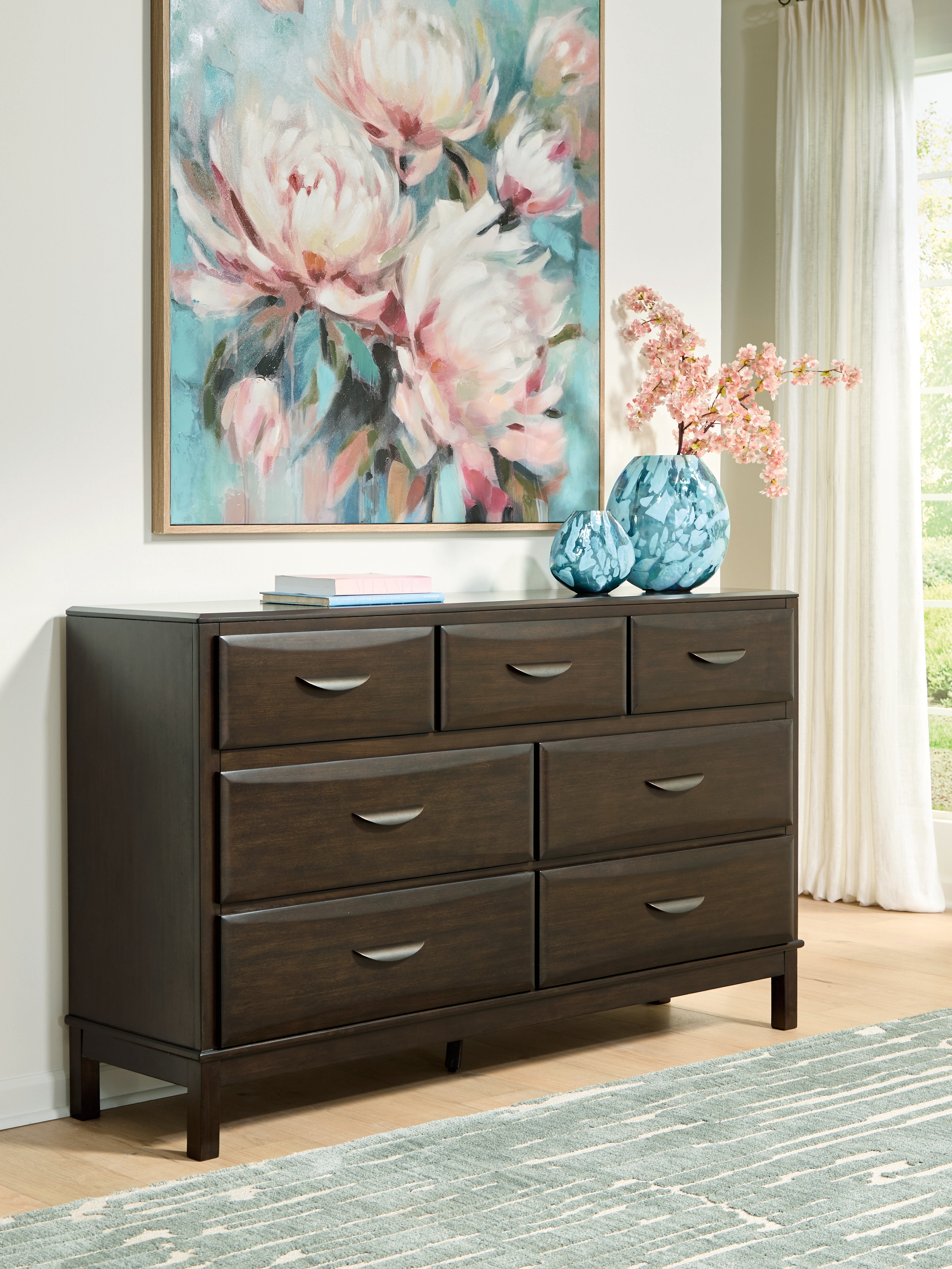 Coral Furniture - Ashley Furniture - Vanmore Bedroom - Dresser / Dark Brown - B479-31