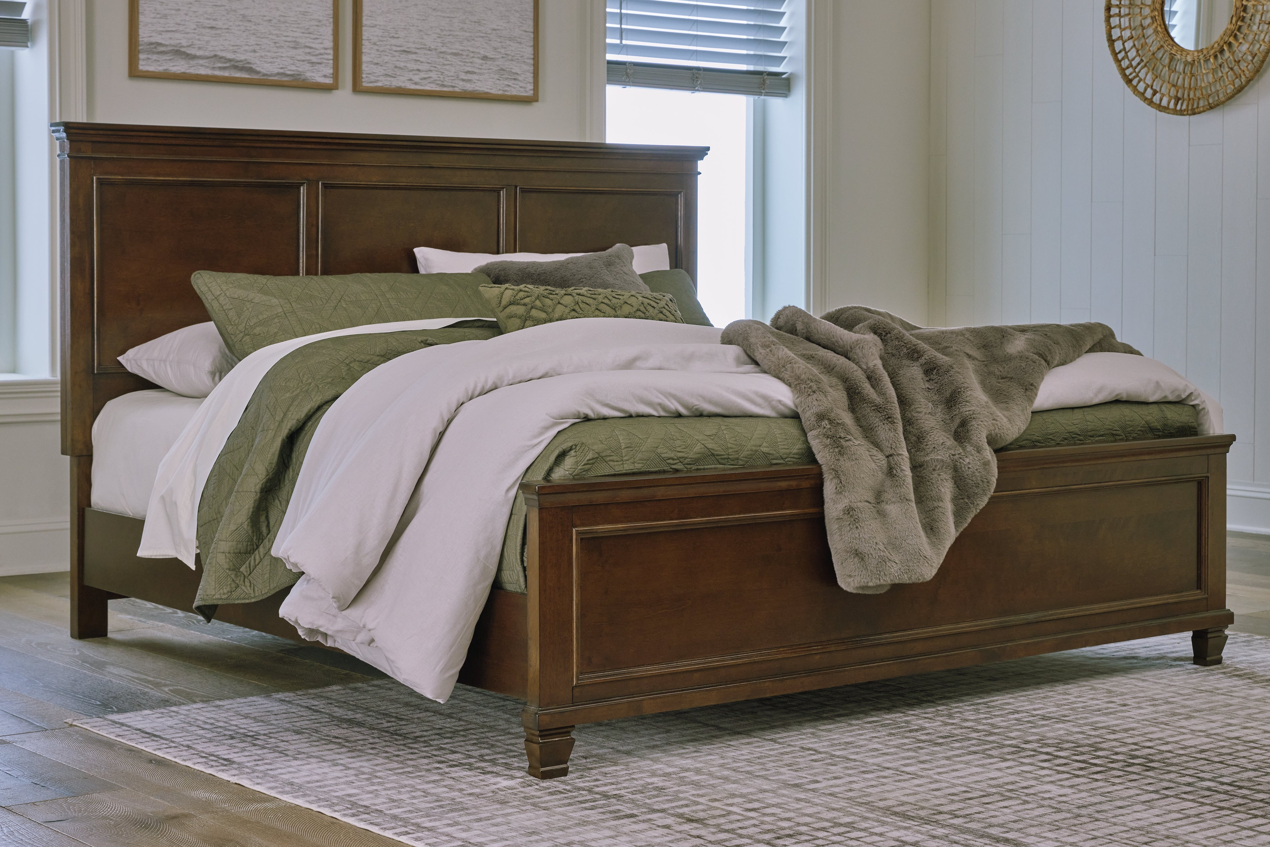 Coral Furniture - Ashley Furniture - Danabrin Bedroom - California King Panel Bed / Brown - B685B5