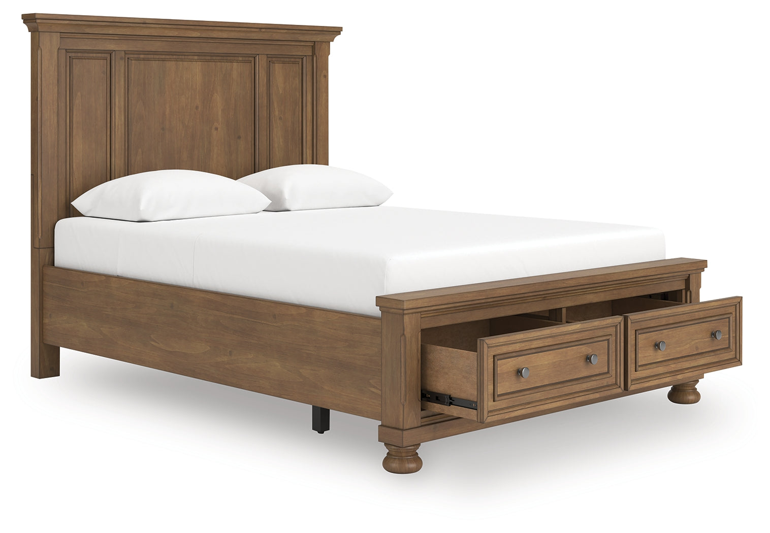 Coral Furniture - Ashley Furniture - Feddinger Bedroom - Queen Panel Storage Bed / Medium Brown - PCB779B11