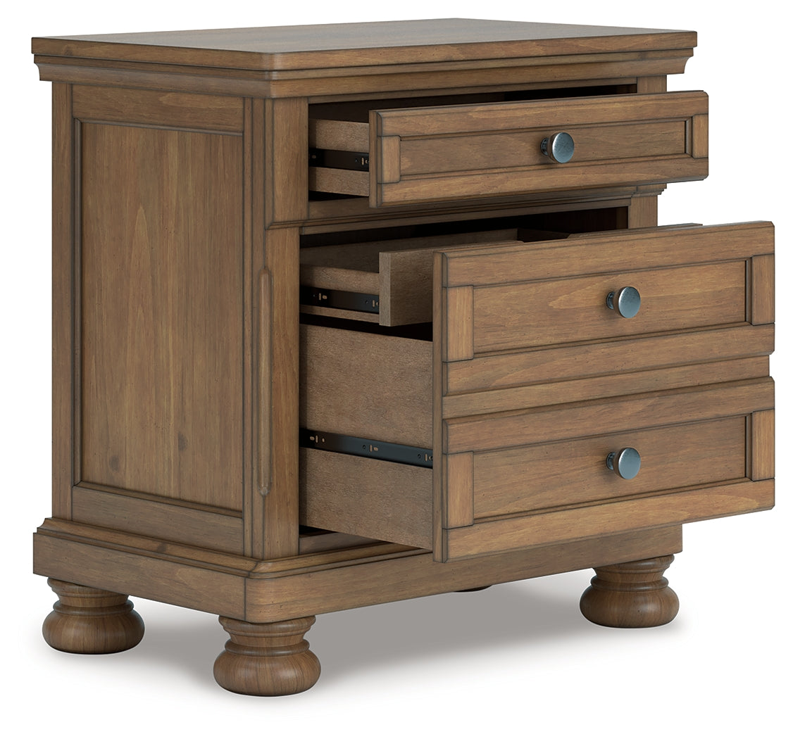 Coral Furniture - Ashley Furniture - Feddinger Bedroom - Two Drawer Night Stand / Medium Brown - PCB779-92