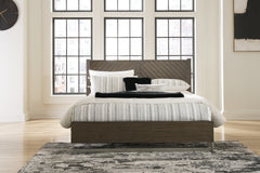 Coral Furniture - Ashley Furniture - Arkenton Bedroom - Five Drawer Chest / Grayish Brown/White - B786-46