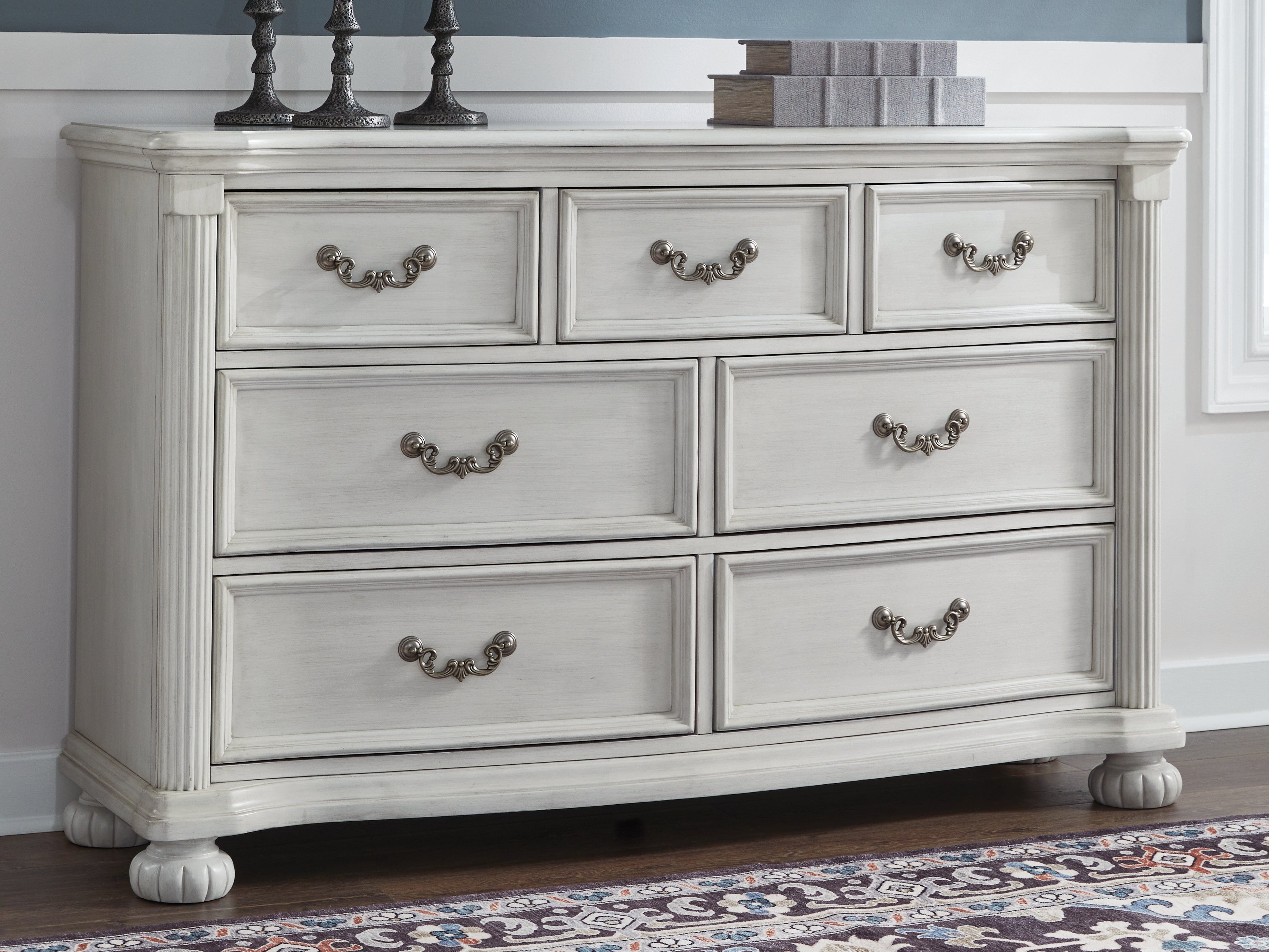 Coral Furniture - Ashley Furniture - Montelaine Bedroom - Dresser / Antique White - B795-31