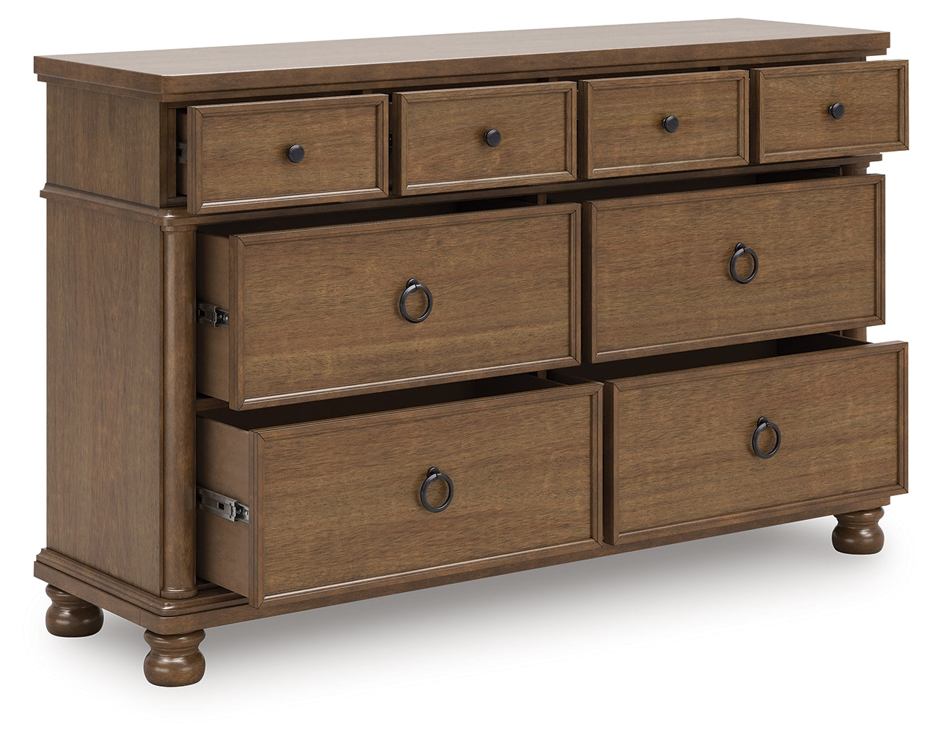 Coral Furniture - Ashley Furniture - Rowlenstown Bedroom - Dresser / Brown - PCB824-31