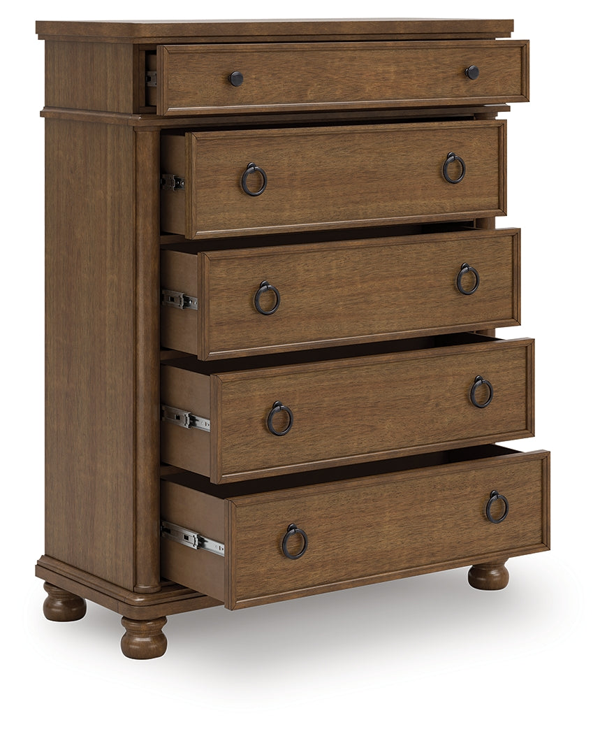 Coral Furniture - Ashley Furniture - Rowlenstown Bedroom - Dresser and Mirror / Antique White - PCB823B1