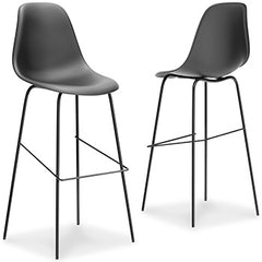Coral Furniture - Ashley Furniture - Forestead Dining Room - Bar Height Bar Stool (Set of 2) / Black - D130-130X2