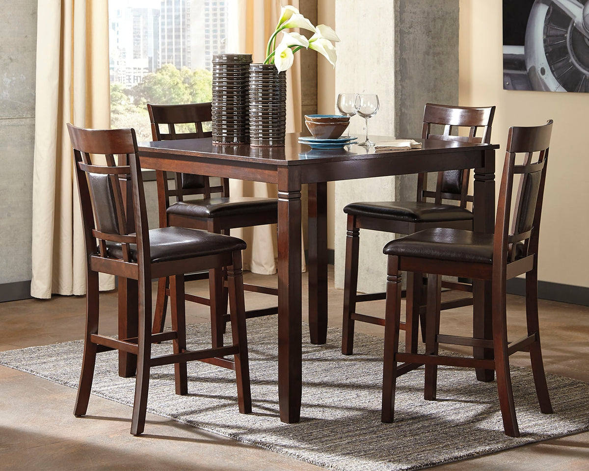 Coral Furniture - Ashley Furniture - Bennox Dining Room - Dining Room Table Set (6/CN) / Brown - D384-325