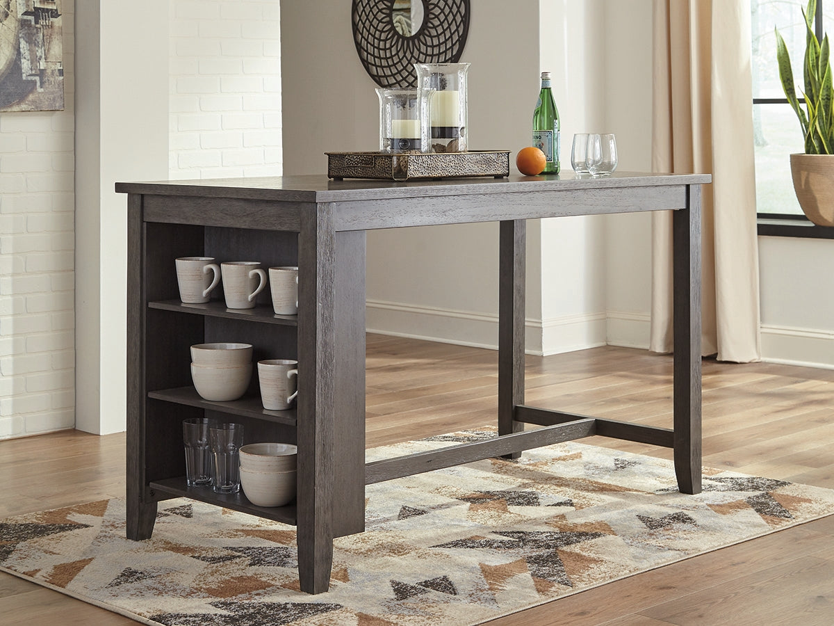 Coral Furniture - Ashley Furniture - Caitbrook Dining Room - RECT DRM Counter TBL Set(7/CN) / Gray - D388-423
