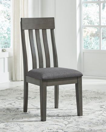 Coral Furniture - Ashley Furniture - Hallanden Dining Room - Dining Chair (Set of 2) / Two-tone Gray - D589-01X2