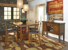 Coral Furniture - Ashley Furniture - Ralene Dining Room - Counter Height Barstool (Set of 2) / Medium Brown - D594-224X2