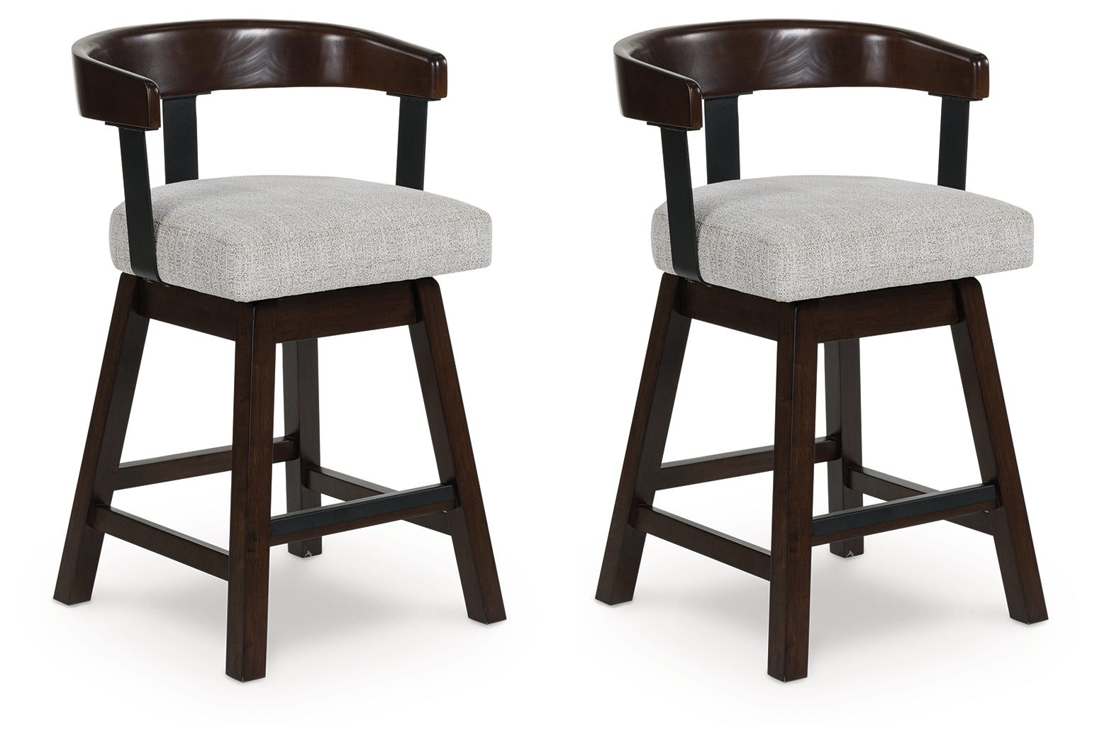 Coral Furniture - Ashley Furniture - Haddigan Dining Room - Counter Height Barstool (Set of 2) / Dark Brown - D596-224X2
