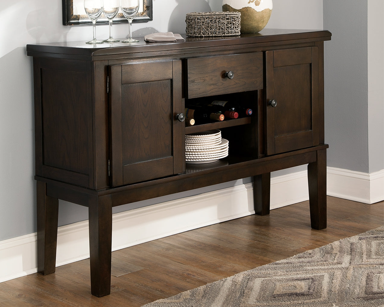 Coral Furniture - Ashley Furniture - Haddigan Dining Room - Counter Height Barstool (Set of 2) / Dark Brown - D596-224X2