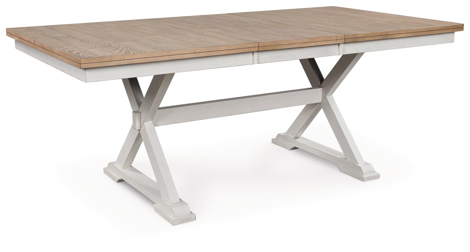 Coral Furniture - Ashley Furniture - Purlaney Dining Butterfly Extension Table - RECT DRM Butterfly EXT Table / Antique White/Natural - PCD627-35