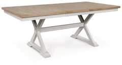 Coral Furniture - Ashley Furniture - Purlaney Dining Butterfly Extension Table - RECT DRM Butterfly EXT Table / Antique White/Natural - PCD627-35