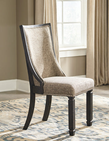 Coral Furniture - Ashley Furniture - Tyler Creek Dining Room - Dining Chair (Set of 2) / Black/Grayish Brown - D736-02X2