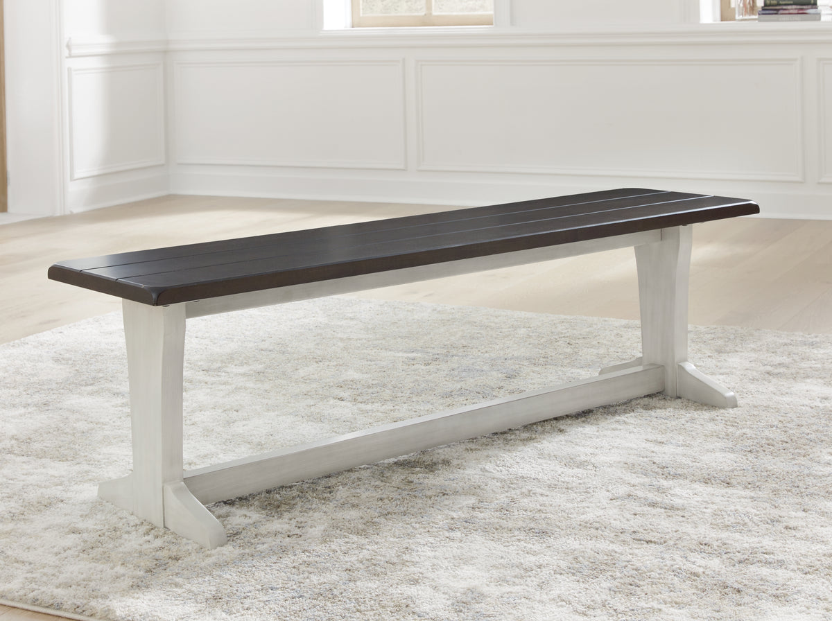 Coral Furniture - Ashley Furniture - Darborn Dining Room - Dining Table / Gray/Brown / 40"W x 78"D x 30"H - D796D3