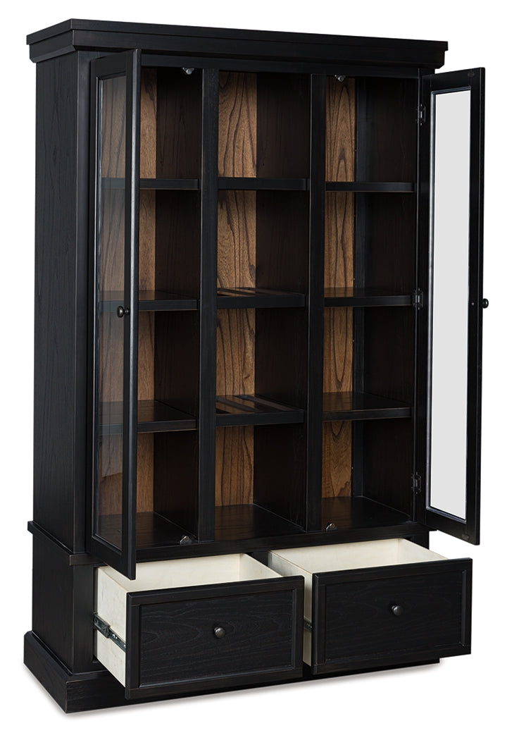 Coral Furniture - Ashley Furniture - Greddinton Curio - Curio / Black/Brown - PCD824-186