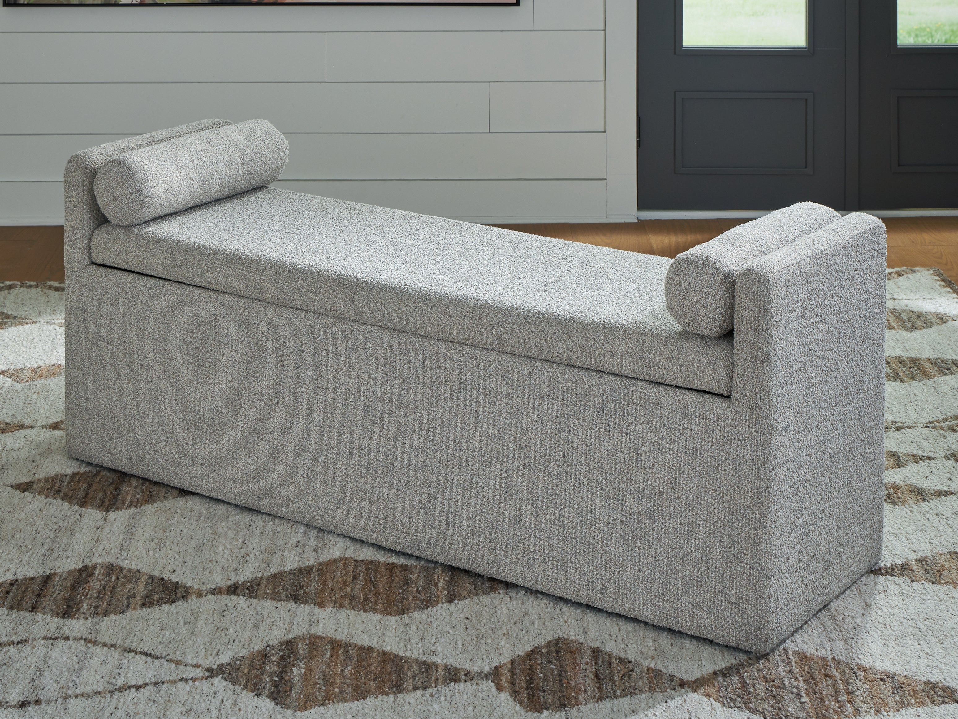 Coral Furniture - Ashley Furniture - Galliden Dining Room - Large UPH Dining Room Bench / Beige - D841-00