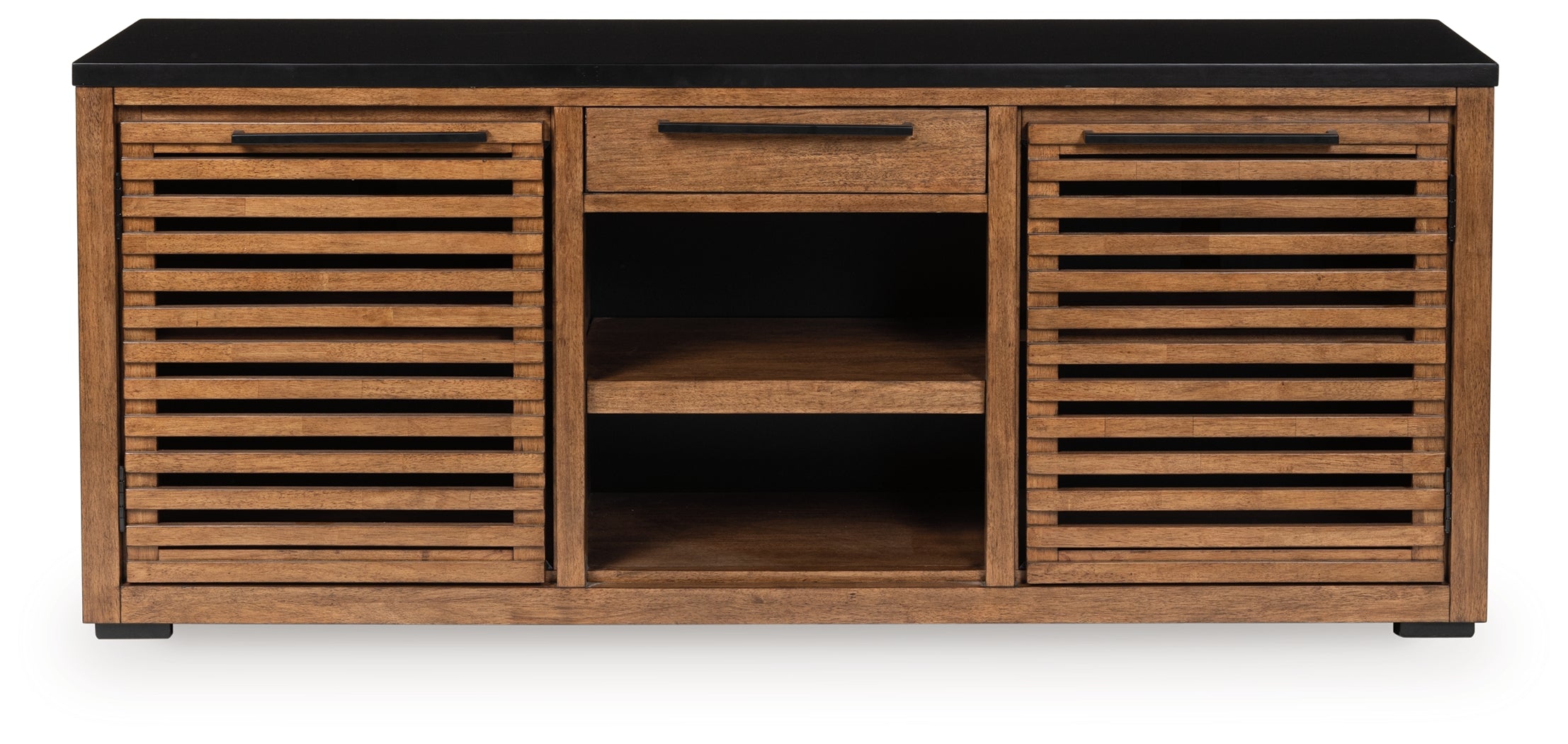 Coral Furniture - Ashley Furniture - Kallari Bookcase - Credenza / Warm Brown/Black - H737-60