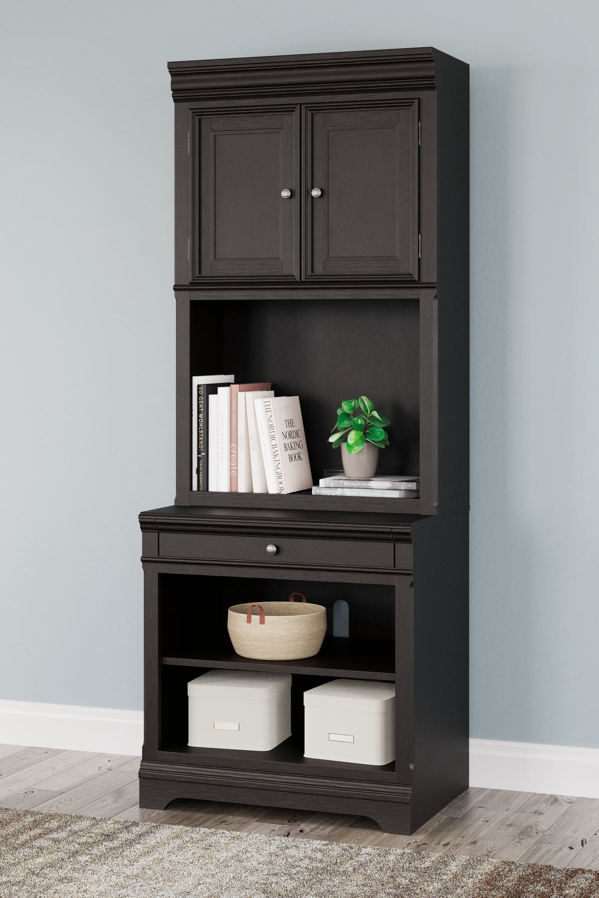 Coral Furniture - Ashley Furniture - Beckincreek Bookcase - Bookcase / Black - H778H7