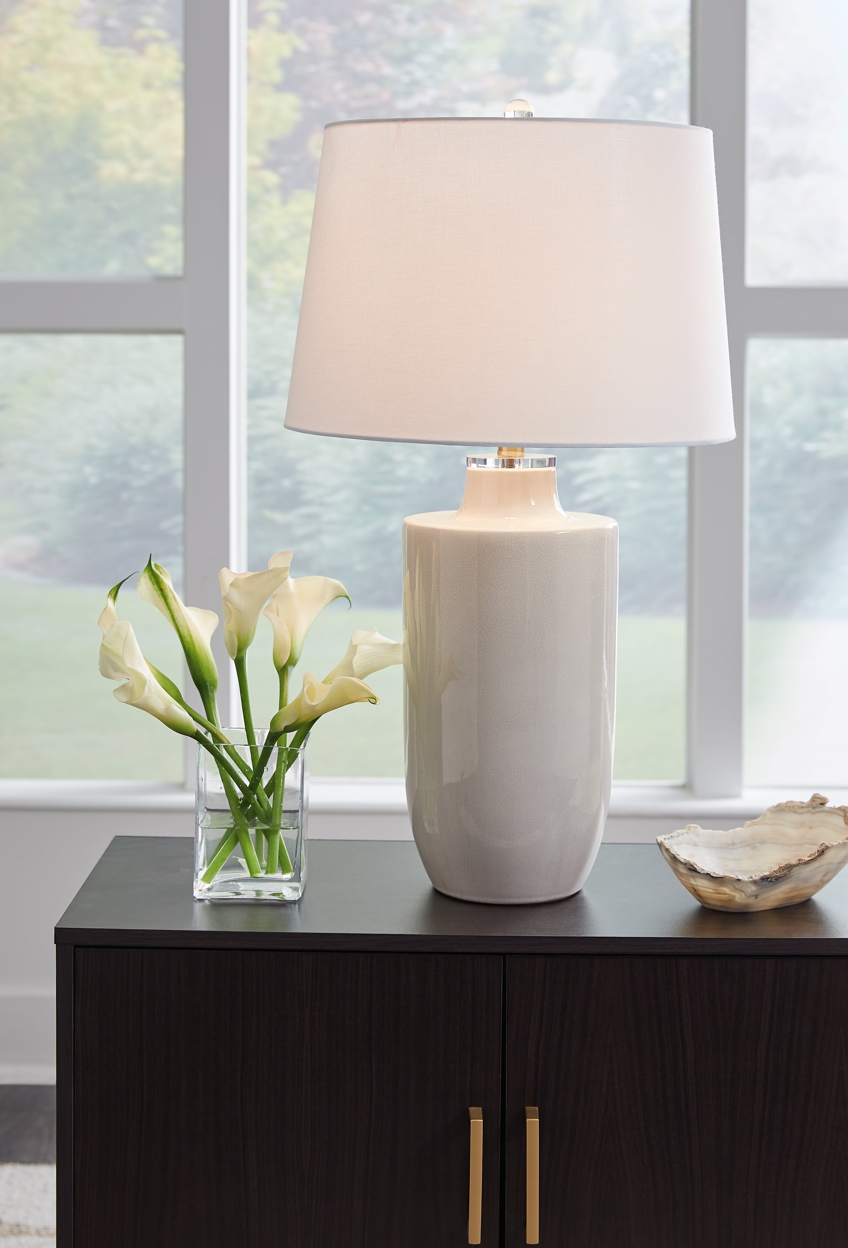 Coral Furniture - Ashley Furniture - Cylener Lighting - Table Lamp (Set of 2) / Off White - L100794X2