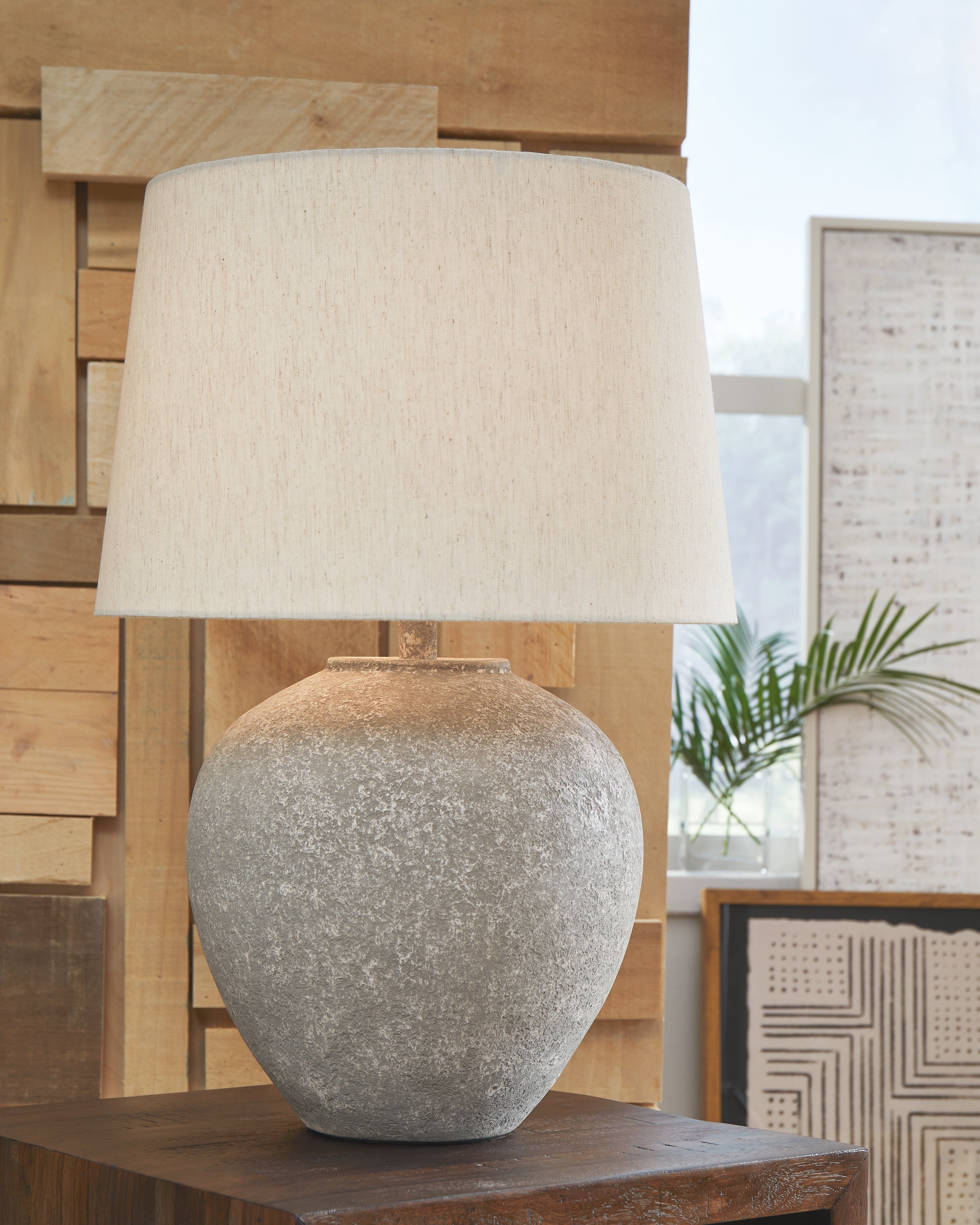 Coral Furniture - Ashley Furniture - Dreward Lighting - Table Lamp (Set of 2) / Distressed Gray - L235694X2