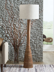 Coral Furniture - Ashley Furniture - Ailsa Lighting - Wood Floor Lamp (1/CN) / Natural Brown - L329111